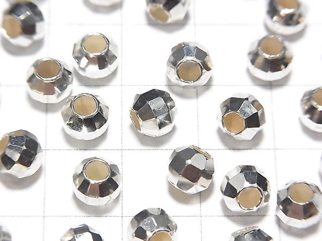 Silver925 Faceted Round 6mm No coating 5pcs