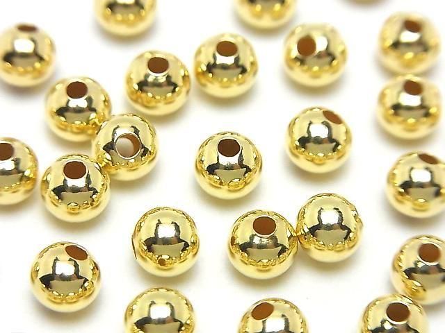 Silver925 Round 2mm,2.5mm,3mm,4mm,5mm,6mm,8mm 18KGP 3pcs -