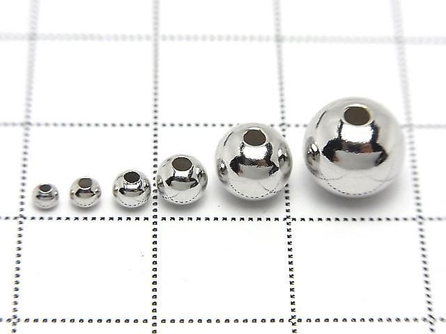 Silver925 Round 2mm,2.5mm,3mm,4mm,6mm,8mm Rhodium Plated 3pcs -