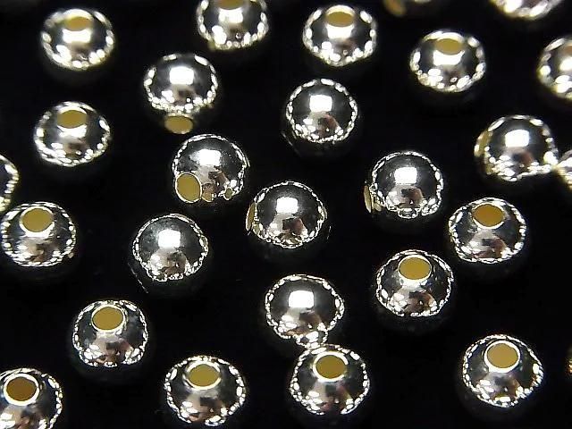 Silver925 Round 2mm,2.5mm,3mm,4mm,5mm,6mm,8mm No coating 3pcs -
