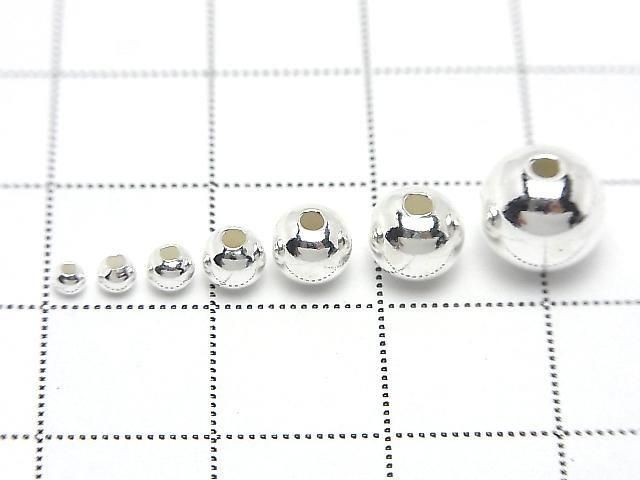 Silver925 Round 2mm,2.5mm,3mm,4mm,5mm,6mm,8mm No coating 3pcs -
