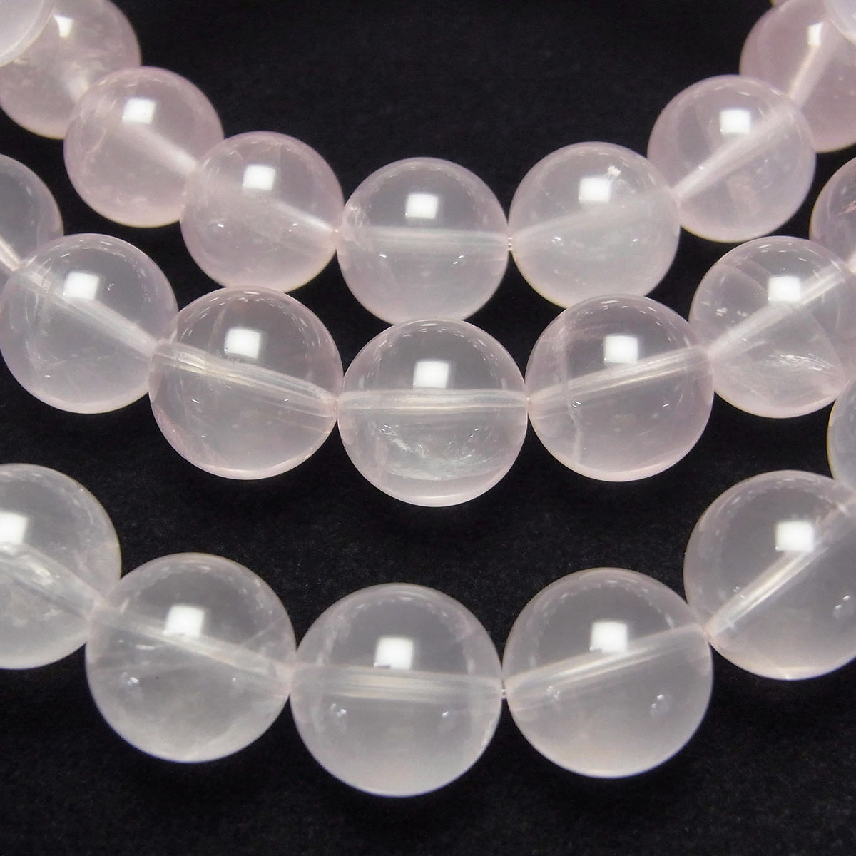 Mozambique Rose Quartz AAA- Round 10mm Bracelet