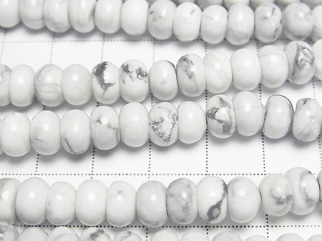 1strand $7.79! Howlite Magnesite Rondelle 8x8x5 1strand beads (aprx.15inch/37cm)