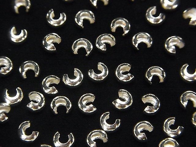 純銀925 夾扣蓋 2.4mm 3mm 3.5mm 4mm 無電鍍 10個