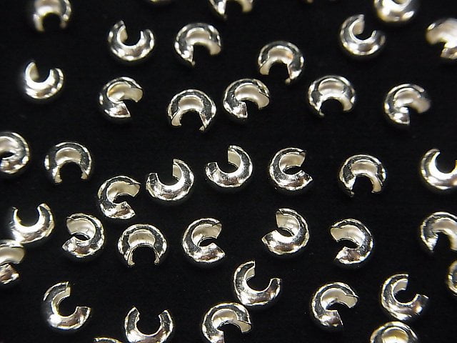 Silver925 Crimp Cover 2.4mm,3mm,3.5mm,4mm No coating 10pcs