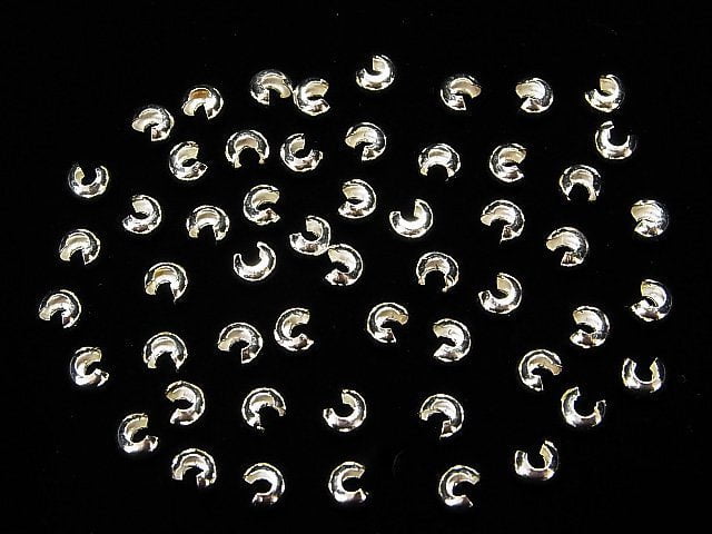 Silver925 Crimp Cover 2.4mm,3mm,3.5mm,4mm No coating 10pcs