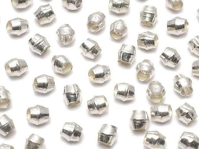 Karen Silver Rondelle (Tube) 3x2.5x2.5mm White Silver 5pcs