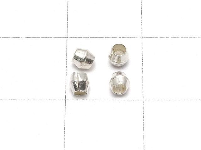 Karen Silver Rondelle (Tube) 3x2.5x2.5mm White Silver 5pcs