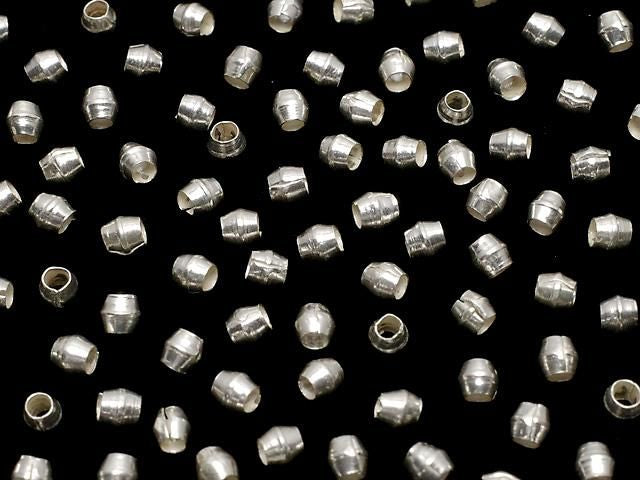 純銀管珠 (圓環狀) 3x2.5x2.5mm 白銀 5個
