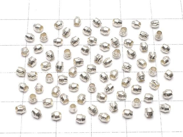 純銀管珠 (圓環狀) 3x2.5x2.5mm 白銀 5個