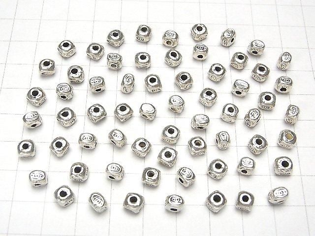 Rondelle argent Karen 5x5x4mm 2 pcs
