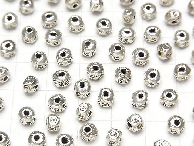 Karen Silver Rondelle 5x5x4mm 3pcs