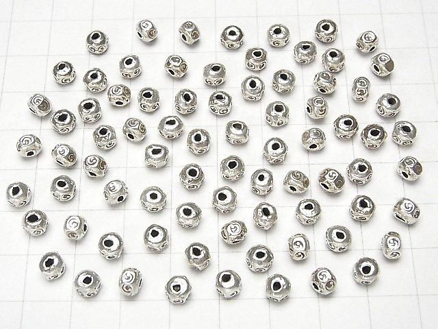 Karen Silver Rondelle 5x5x4mm 3pcs