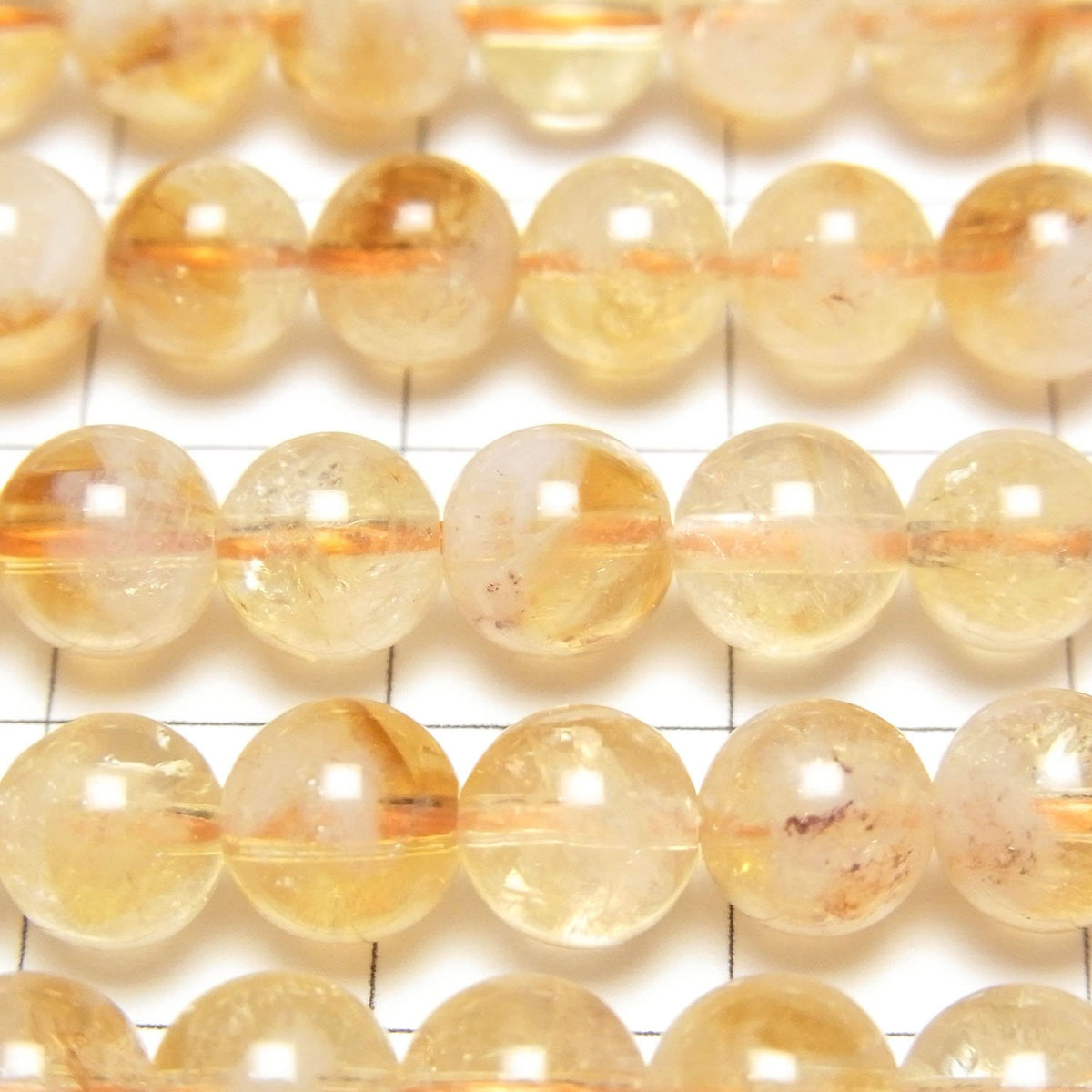 雙色黃水晶 AA 圓珠 6mm 一串(約 15 英寸/37 公分)