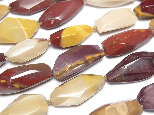 Mookaite Faceted Nugget 1strand beads (aprx.15inch/37cm)