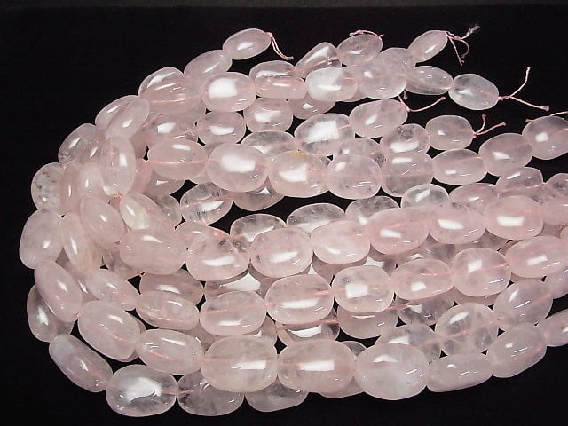 Rosenquarz AA++ Nugget halb oder 1Strang Perlen (ca. 15inch/36cm)