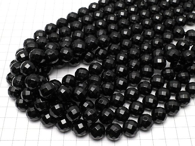 Onyx 64Faceted Round 14mm half or 1strand beads (aprx.15inch/36cm)