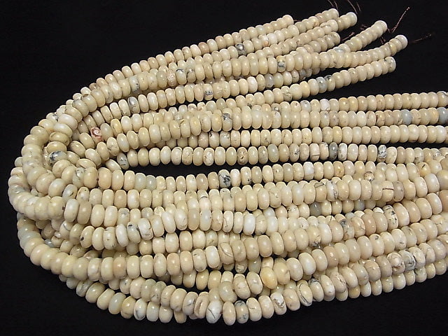 African Opal Rondelle 8x8x4mm half or 1strand beads (aprx.15inch/38cm)