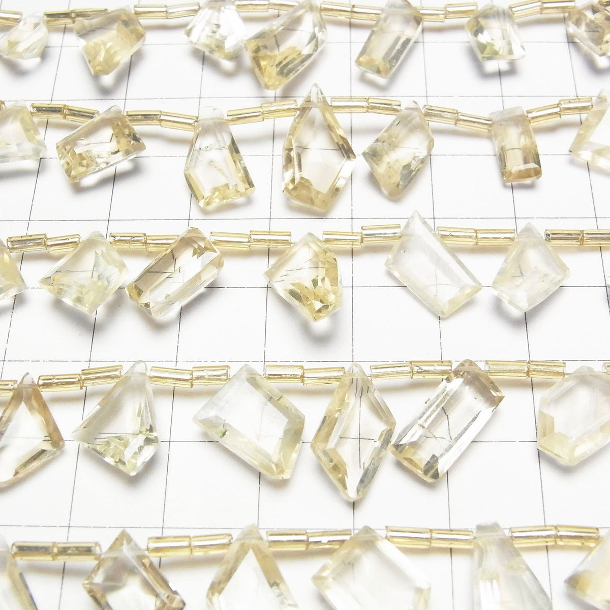 High Quality Scapolite AAA- fancy shape cut 1strand beads (13pcs )