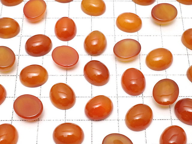 Karnelian AAA Oval Cabochon 12x10mm 5Stk