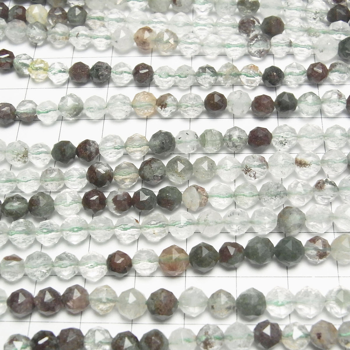 Garden Quartz AA++ Star Faceted Round 6mm 1strand beads (aprx.15inch / 36cm)