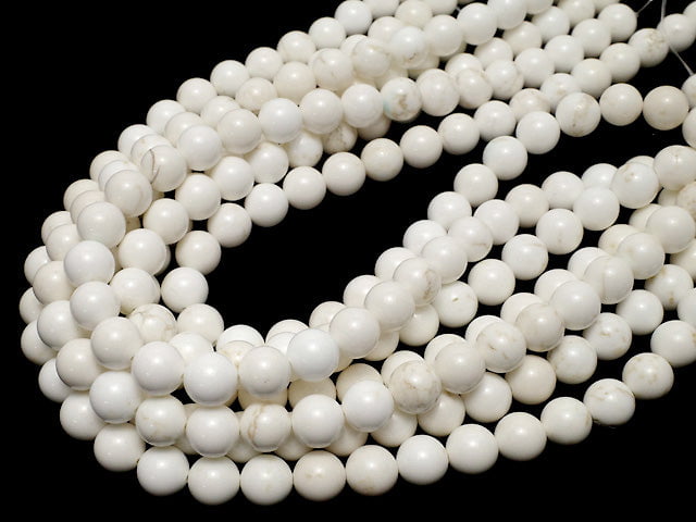 Magnesite Round 10mm 1strand beads (aprx.15inch/38cm)