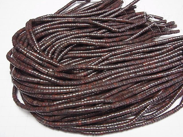 Mohn-Jaspis Rondelle (Heishi) 4x4x2mm 1Strang Perlen (ca. 14Zoll/35cm)