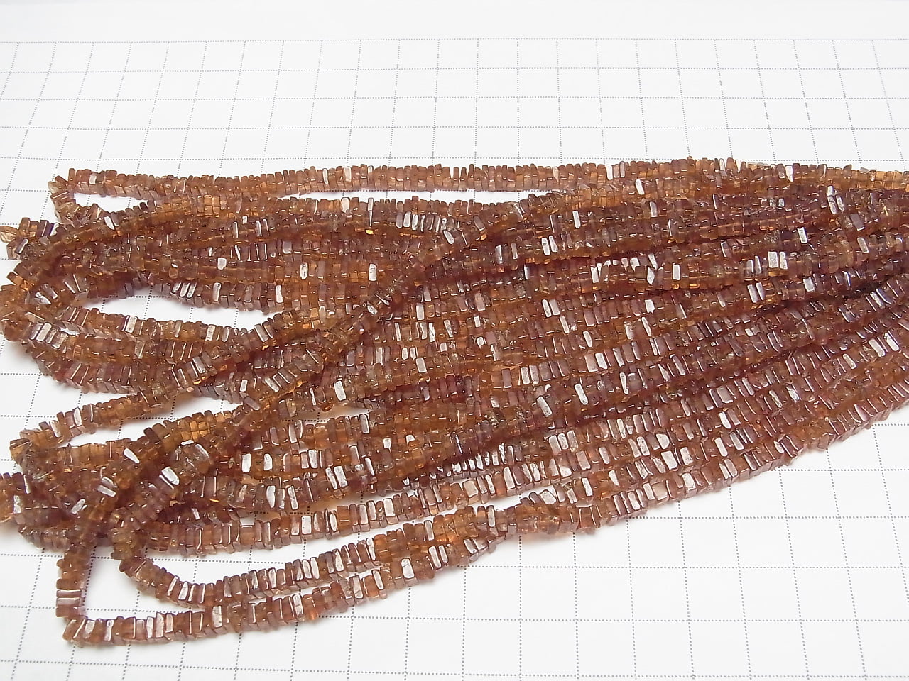 Hessonite Garnet AA+ Square Rondelle (Disc) 1strand beads (aprx.15inch/38cm)
