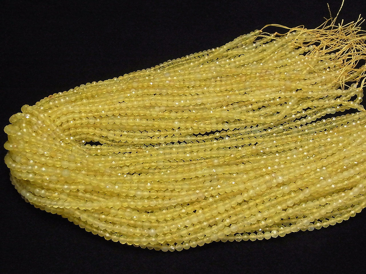 High Quality! Yellow color Chalcedony Faceted Round 3mm 1strand beads (aprx.15inch/37cm)
