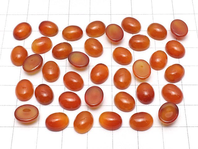 Carnelian AAA Oval Cabochon 10x8mm 5pcs