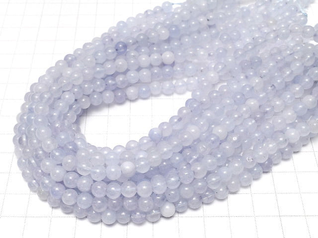 Blue color Jade Round 6mm 1strand beads (aprx.14inch/34cm)