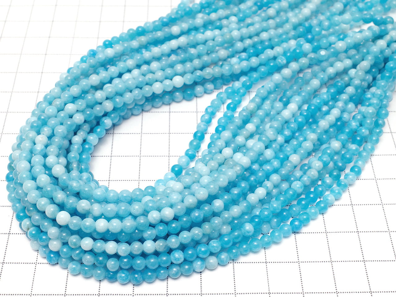 Blue Jade Round 4mm 1strand beads (aprx.15inch / 37cm)