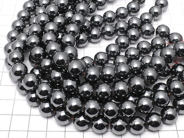 Hematite Round 10mm 1strand beads (aprx.15inch/38cm)