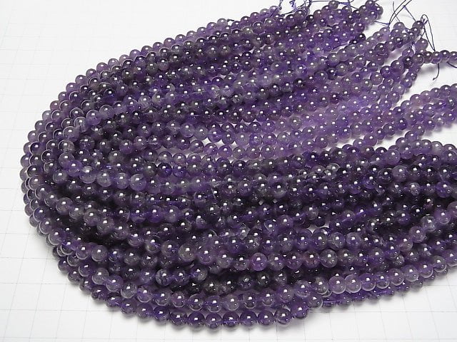 Amethyst AA Rund 6mm 1strang Perlen (ca. 15 Zoll / 36 cm)