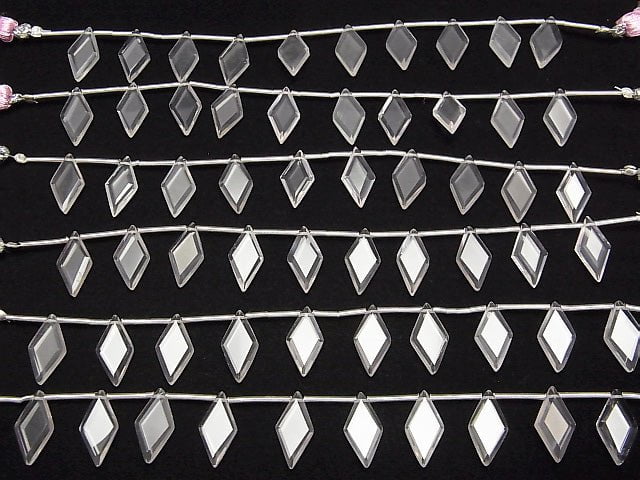 Hochwertiger Rosenquarz AAA Diamantform 14x7mm 1strang Perlen (8 Stück)
