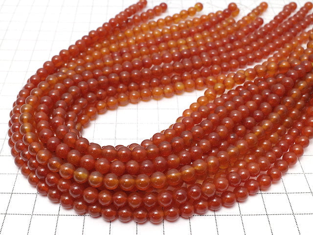 Carnelian AAA- Round 6mm 1strand beads (aprx.14inch/35cm)