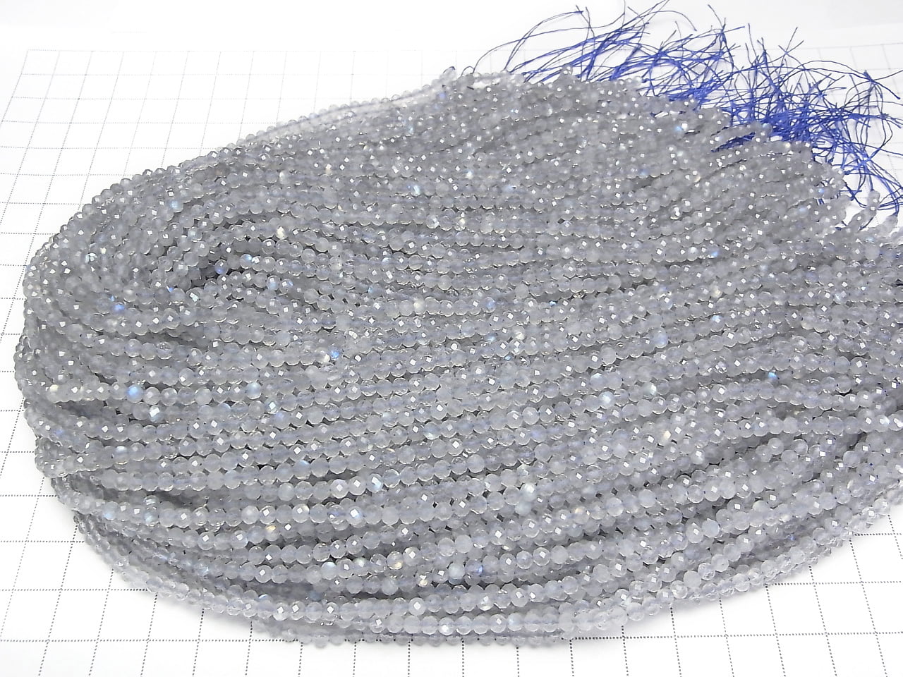 Hochwertig! Labradorit AA++ Kleine Größe facettierte Runde 3mm 1Strang Perlen (ca. 15 Zoll/36 cm)