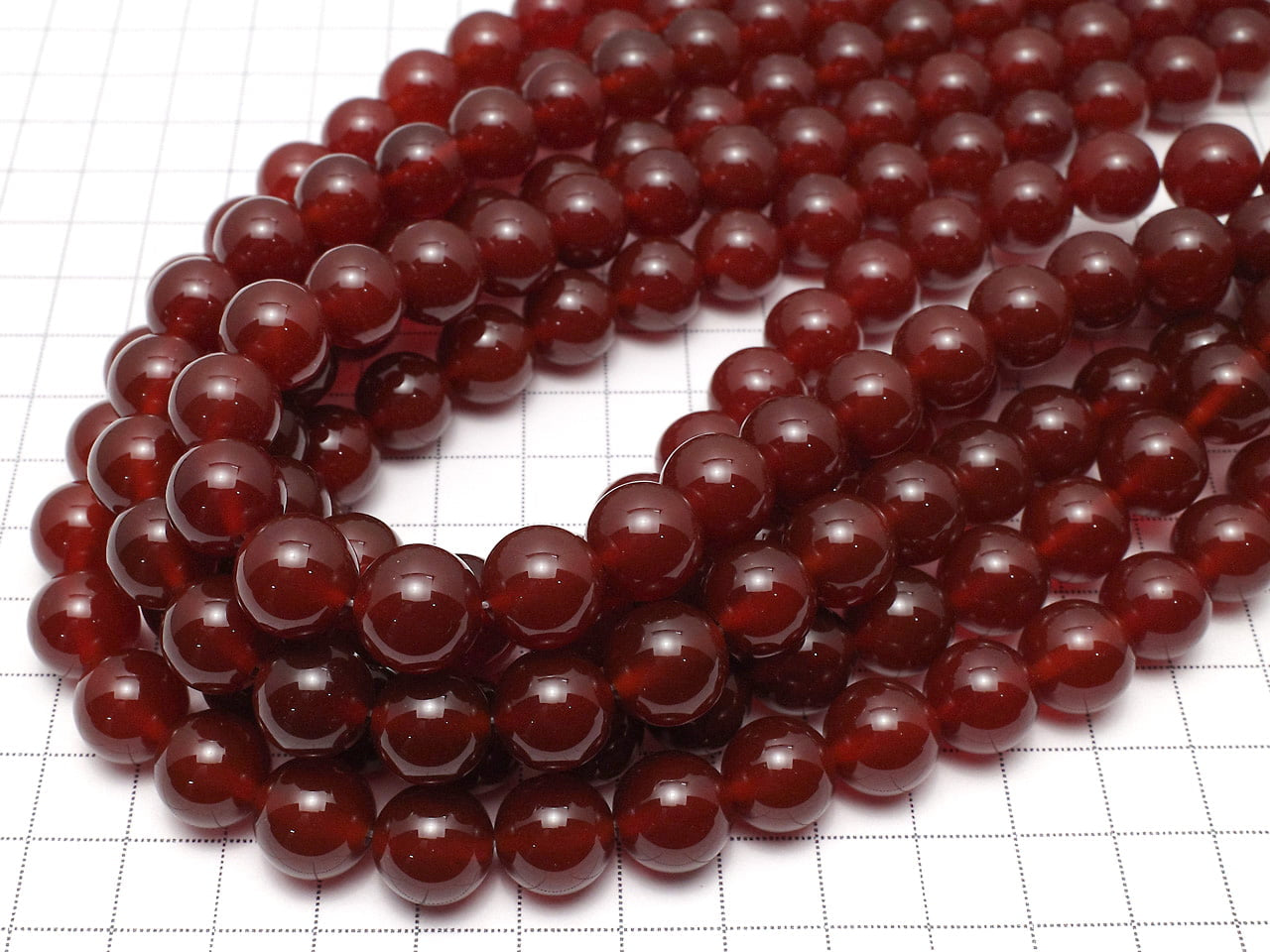 Agate rouge AAA ronde 12mm 1 fil de perles (env. 15inch / 36cm)