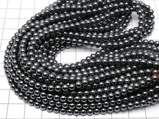 Hematite Round 4mm 1strand beads (aprx.15inch/38cm)