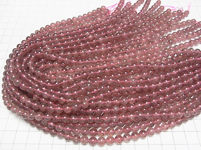 Rosa Epidot AAA- Rund 6.5mm 1Strang Perlen (ca. 15 Zoll/36 cm)