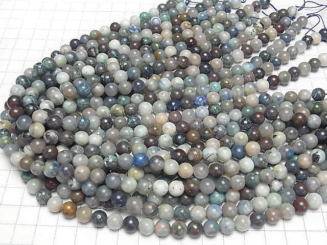 Chrysokoll AA Runde 8mm halb oder 1-Strang-Perlen (ca. 15 Zoll/37 cm)