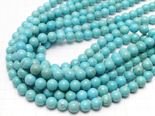 Magnesite Turquoise Round 10mm 1strand beads (aprx.15inch/36cm)