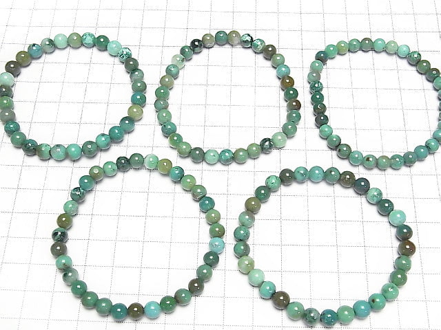 Peru Edelstein Silica AA++ Runde 6mm Armband