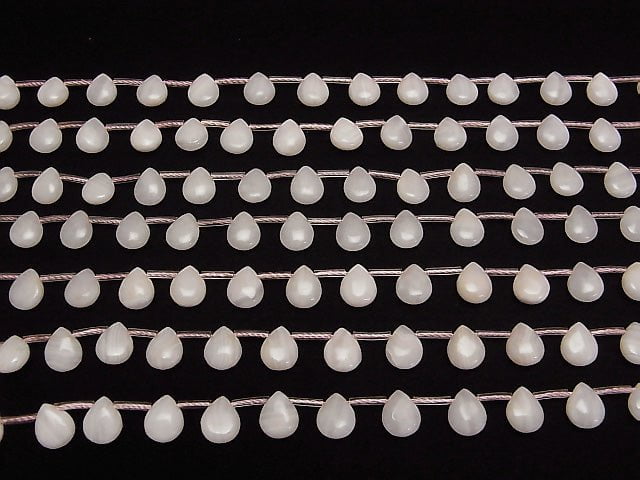 Mangan-Kalzit AA++ Kastanie - Birnenform (glatt) 10x8x4mm 1 Strang Perlen (ca. 6 Zoll / 16 cm)