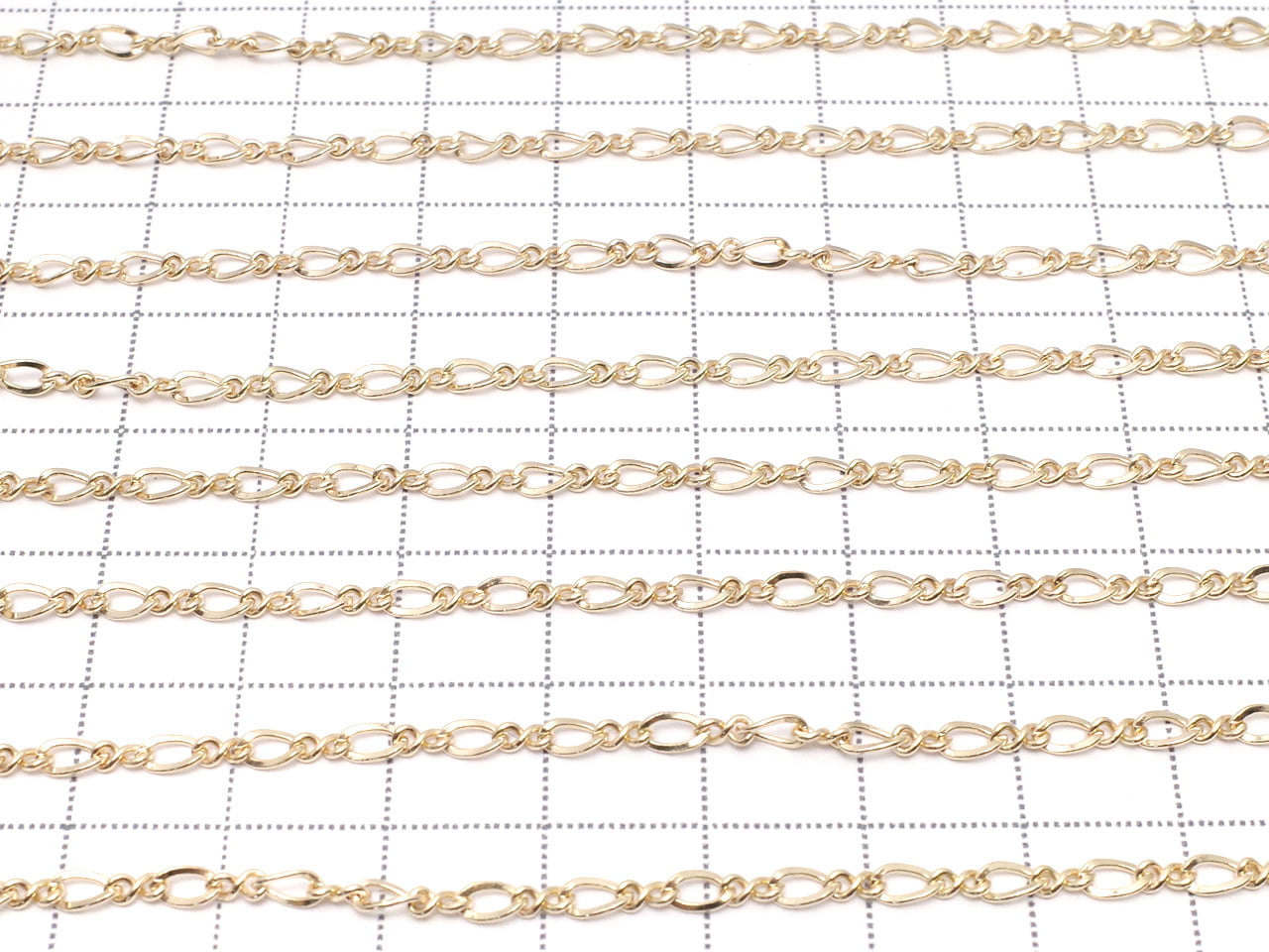 14KGF 費加洛鍊(長短鍊)3mm 麻花 10cm