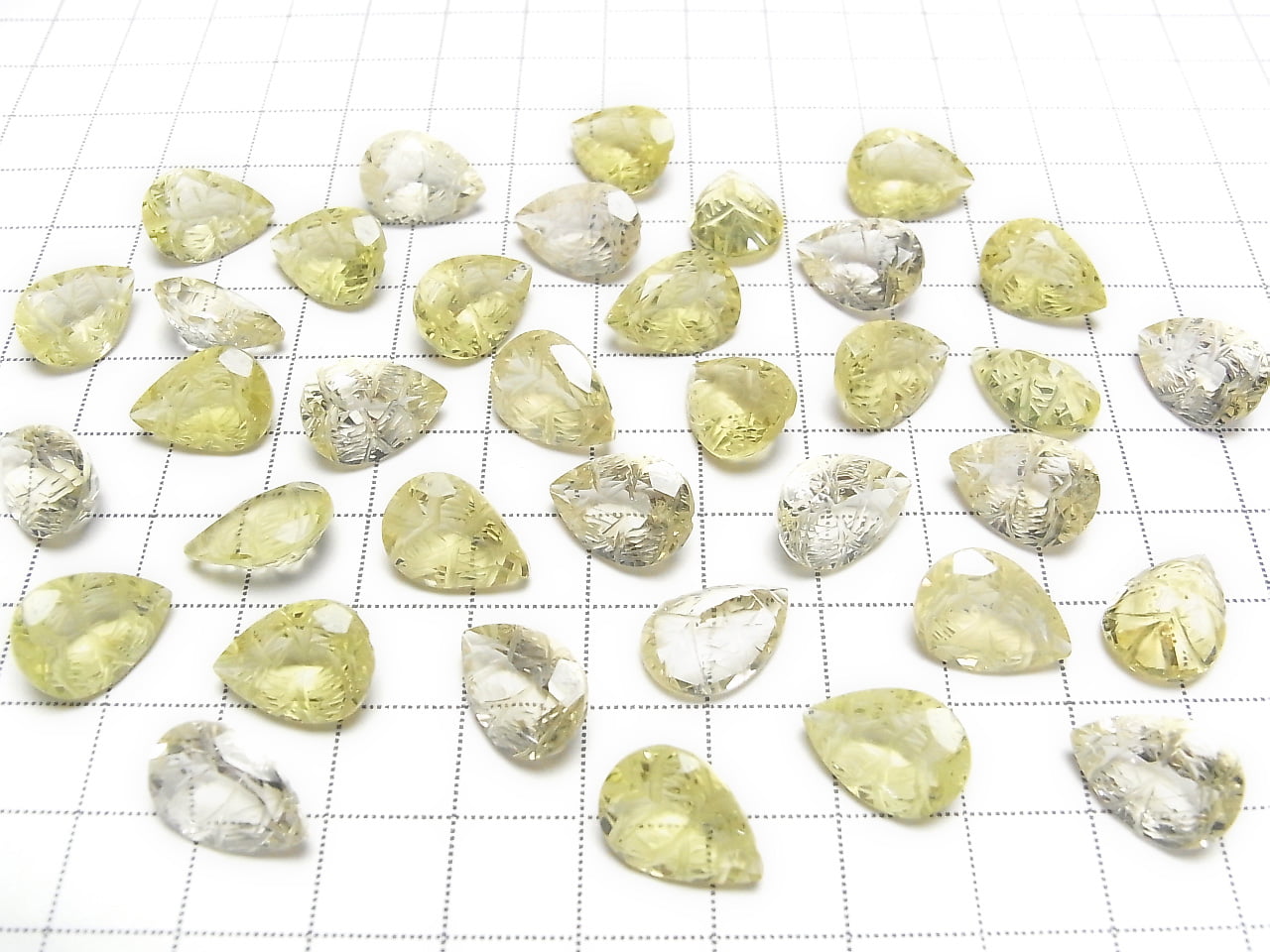 Hochwertiger Zitronenquarz AAA Geformt Birnenform Facettiert 14x10mm 2 Stück