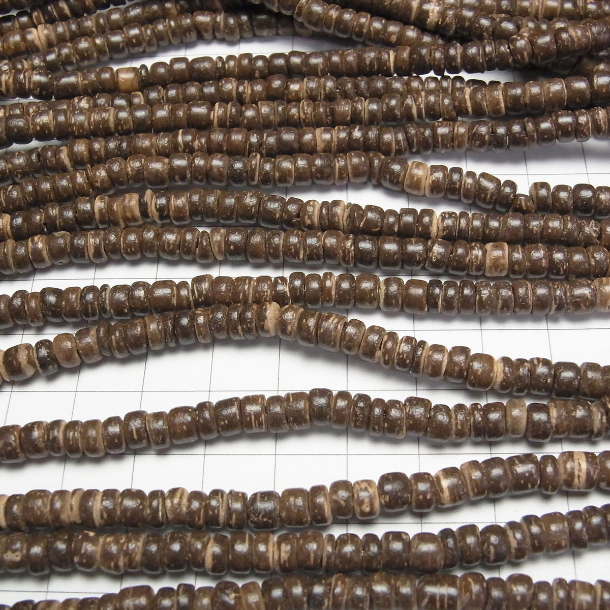 Coconut Rondelle, Brown, 5x5x3mm, 1strand beads (approx. 15 inches/36 cm)