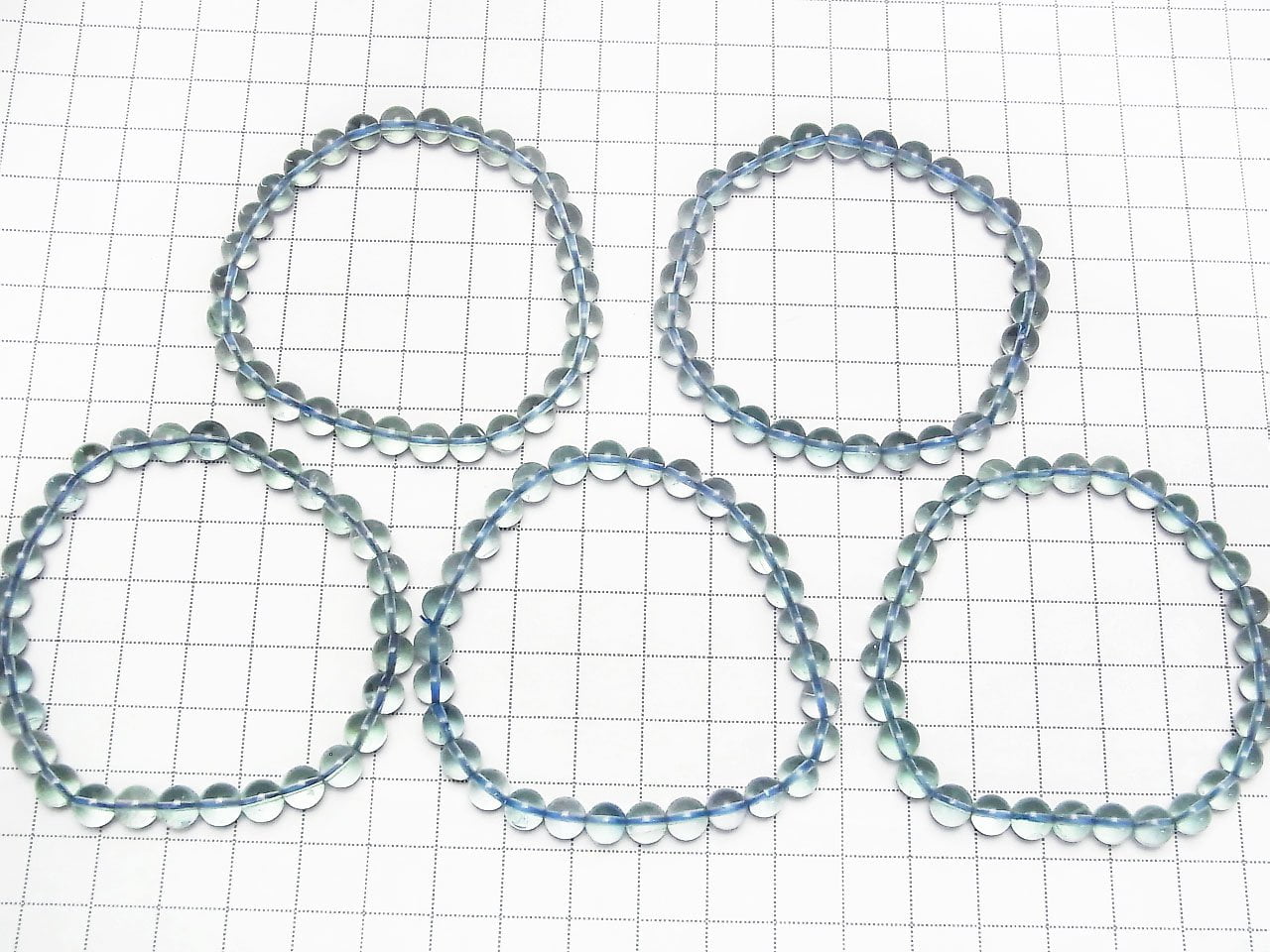 Green Fluorite AAA- Round 6mm Bracelet