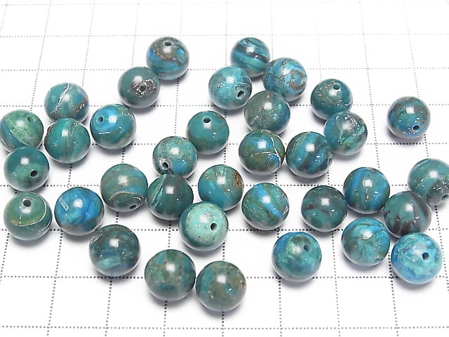High Quality Peruvian Blue Opal AAA ++ Round 9mm 3pcs