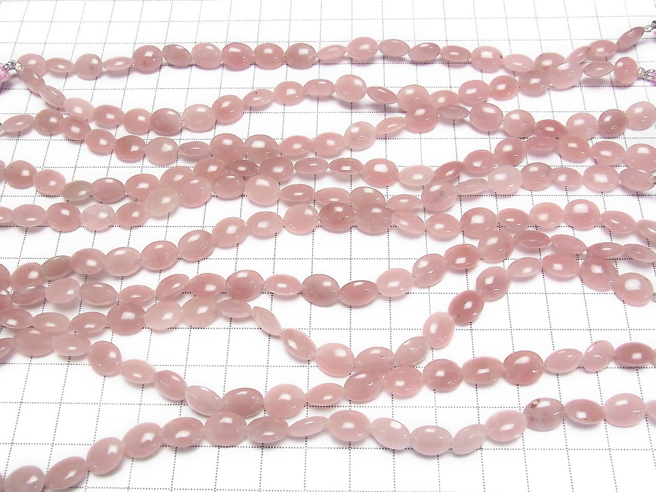 Guava Quartz AAA- Oval 10x8mm half or 1strand beads (aprx.7inch/18cm)